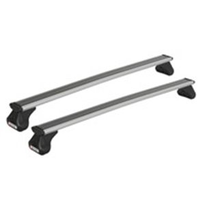 Aluminium roof racks (load bars). Each package contains one pair, 2 pieces of complete load bars with feet and with a T-track 20