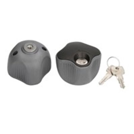 Lockable knob protecting a bike from theft, replaces a standard knob. Effectively protects a bike from theft. It works just like