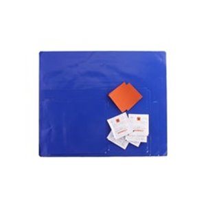 CARGOPARTS CARGO-RK/BLUE/SET - Tarpaulin repair kit (blue, kit contains: 5x wipe for degreasing surfaces, Tarpaulin patch, 19,5x