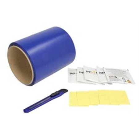 CARGOPARTS CARGO-RK/BLUE/ROLL14 - Tarpaulin repair kit (blue, kit contains: 5x sandpaper, 5x wipe for degreasing surfaces, Manua