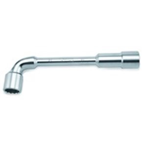 TOPTUL AEAE1717 - Wrench socket, double-ended, pass-through, pipe, metric size: 17 mm, size: 17, finish: satin chrome, handle: m