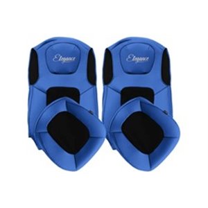 F-CORE UX24 BLUE Seat covers ELEGANCE S (blue, material eco leather plain / velour