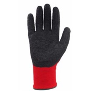 PROFITOOL 0XREK0207/M - 12 pairs, Protective gloves, ACTIVE GRIP, latex / polyester, colour: black/red, size: 8/M, 2016; 3131X; 