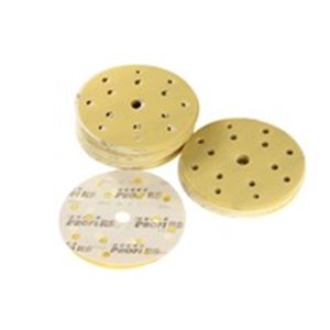 PROFIRS 0RS801-P400 - Sandpaper, disc, P400, diameter: 150mm, colour: brown, for manual polishing, 100pcs, number of holes: 15