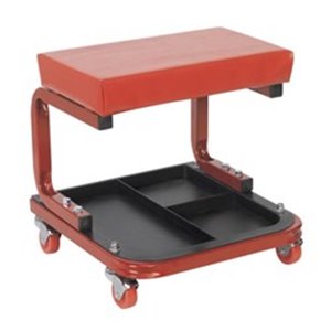 SEALEY SEA SCR9 - Castor seat, red, lifting capacity: 110 kg, height: 36,5cm, width: 36,5cm, number of containers for tools: 3, 