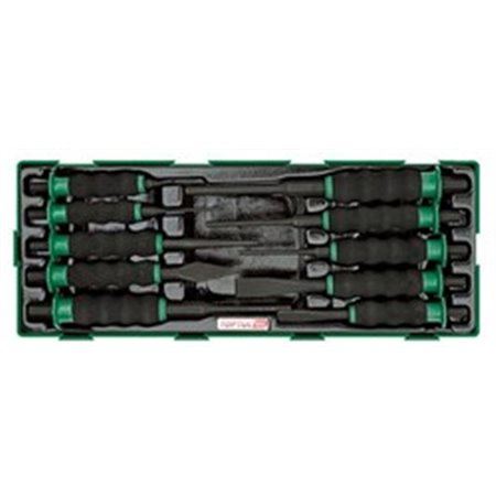 10 st - Soft Grip Mejsel & Punch SetPunch & Mejsel Set - En bricka Storlek PLAST TRAY: Alla nya TOPTUL högkvalitativa lådverktyg