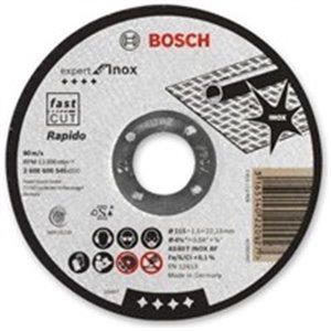 BOSCH 2 608 600 545 - Disc for cutting straight, 25pcs, 115mm x 1mm, P60, intended use: stainless steel