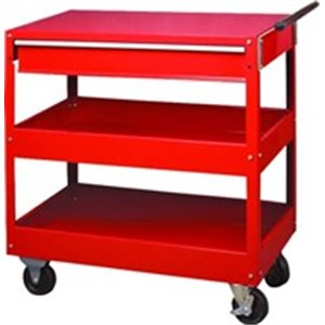 PROFITOOL 0XPTWB0010 - Service trolley, number of shelves: 2, colour: black, width: 737mm, depth: 383mm, height: 785mm, non-lock
