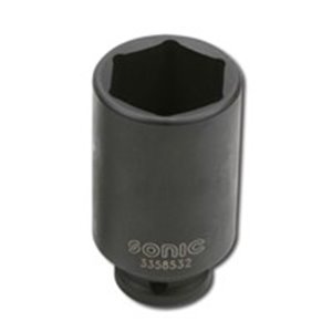 SONIC 3358522 - Socket impact Hexagonal 1/2”, metric size: 22mm, long, length 78mm