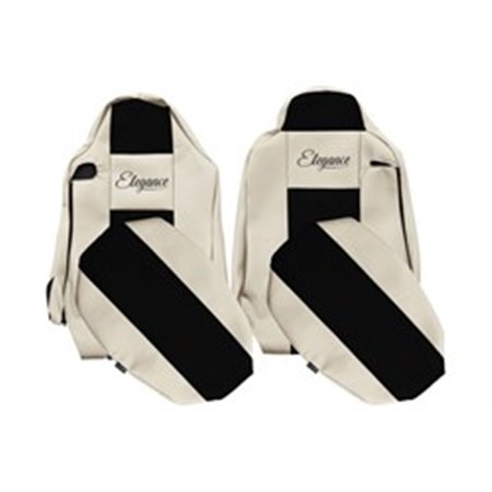 F-CORE UX18 CHAMP Seat covers ELEGANCE S (champagne, material eco leather plain / v