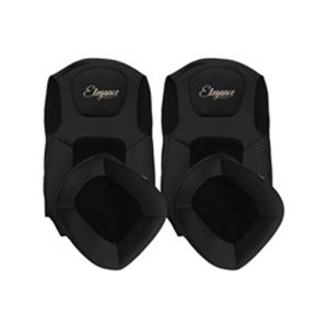 F-CORE UX24 BLACK Seat covers ELEGANCE S (black, material eco leather plain / velou