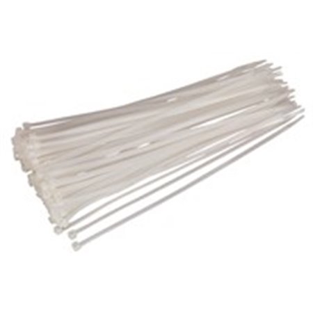 SEALEY CT30048P100W - Buntband, kabel 100st, färg: vit, bredd 4,8 mm, längd 300 mm, material: plast