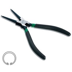 TOPTUL DCAD1209 - Pliers for Seger retaining rings, internal, straight, jaw spacing: 100-40 mm