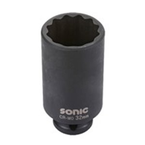SONIC 3397827 - Socket impact 12-angle 1/2”, metric size: 27mm, long, length 78mm