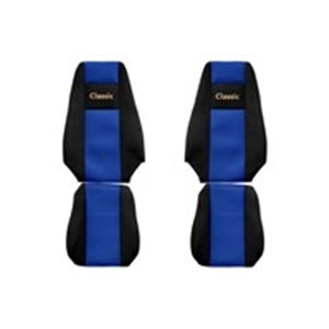F-CORE PS21 BLUE - Seat covers Classic (blue, material velours, driver’s seat belt assembled in the seat; integrated driver's he