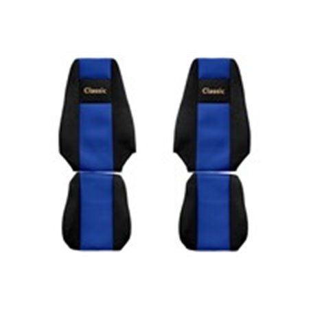 F-CORE PS21 BLÅ - Sätesöverdrag Classic (blått, material i velour, förarens säkerhetsbälte monterat i sätet integrerat förarsky