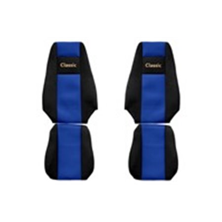 F-CORE PS21 BLUE - Seat covers Classic (blue, material velours, driver’s seat belt assembled in the seat integrated driver's he