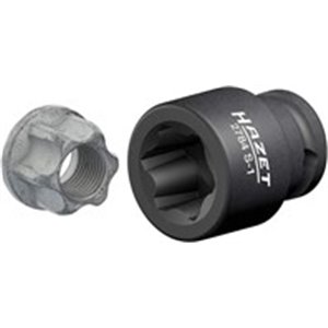 HAZET 2784S-1 - Impact socket specialistic 1/2”, metric size: 138mm, rowkowy, fifth wheel coupling; light commercial vehicles; t
