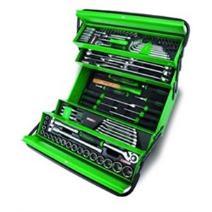TOPTUL GCAZ111A - Tool box with equipment, number of tools: 111 pcs, metal, number of equipped drawers: 1 pcs, green