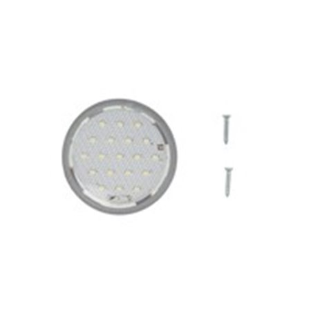 TRUCKLIGHT IL-UN006 - Innerbelysningslampa (vit, LED, 24V, yta, höjd 6 mm, diameter 58 mm, ingen strömbrytare, grått hölje)