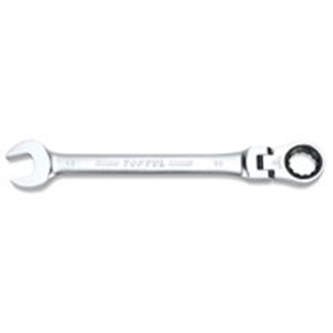 TOPTUL AOAH1919 - Wrench combination, 72 number of teeth, flexible, single-sided, with a ratchet, metric size: 19 mm