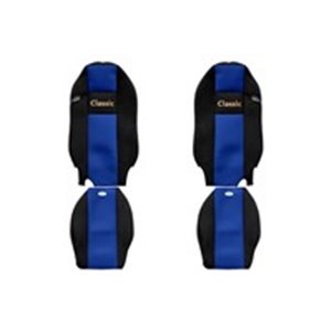 F-CORE PS23 BLUE Seat covers Classic (blue, material velours, driver’s seat belt a