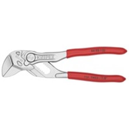 KNIPEX 86 03 125 - Pliers adjustable screwing unscrewing, straight, jaw spacing: 0-27mm, length: 125mm, similar operation to a 
