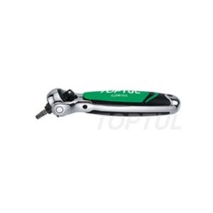 TOPTUL CJOM1216 - Ratchet handle, 3/8 inch (10 mm), number of teeth: 72, length: 160 mm (short), type: double-ended, swivel head