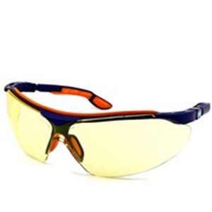 UVEX 9160.520 - Protective glasses with temples uvex i-vo, UV 400, lens colour: amber, stadards: EN 166; EN 170, colour: Blue/Or