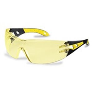 UVEX 9192.385 - Protective glasses with temples uvex pheos, UV 400, lens colour: amber, stadards: EN 166; EN 170