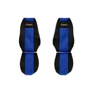 F-CORE PS20 BLUE - Seat covers Classic (blue, material velours, driver’s seat belt assembled in the seat; integrated driver's he