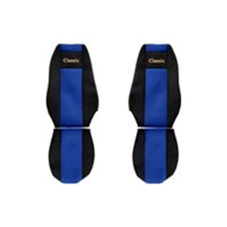 F-CORE PS20 BLUE - Seat covers Classic (blue, material velours, driver’s seat belt assembled in the seat integrated driver's he