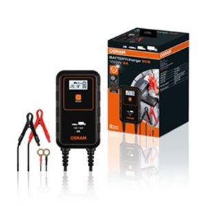 OSRAM OSR OEBCS908 - Battery charger for batteries 12/24V (AGM/Li-Ion/VRLA), max charging current 8A, charged battery capacity a
