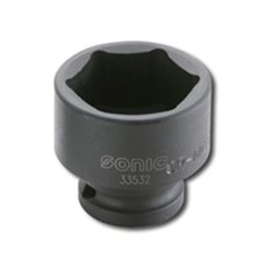 SONIC 33522 - Socket impact Hexagonal 1/2”, metric size: 22mm, length 38mm