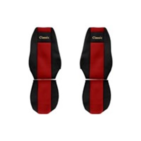 F-CORE PS20 RED Seat covers Classic (red, material velours, driver’s seat belt as