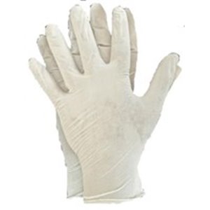 PROFITOOL 0XREK002/M/K - Protective gloves, 100 pcs, disposable, gloves, latex / powdered, size: 8/M,