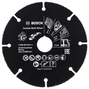 BOSCH 2 608 623 013 - Disc for cutting straight, 1pcs, 125mm x 1mm, intended use: metal / plastic / wood
