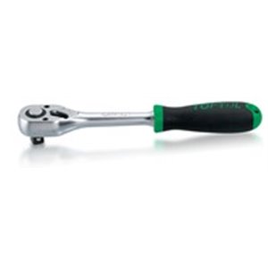 TOPTUL CJBM0815 - Ratchet handle, 1/4 inch (6,3 mm), number of teeth: 72, length: 145 mm, type: reversible, for bits, for extens