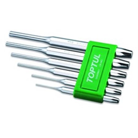 GAAV06016PCS Pin Punch Set 6 st. Pinnstans : 2x8x115, 3x8x125, 4x10x150, 5x10x165, 6x12x180, 8x12x180 mm