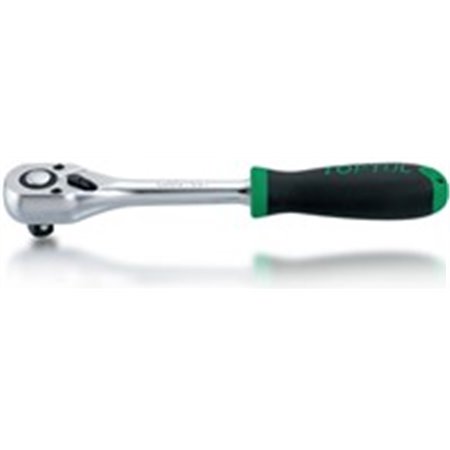 TOPTUL CJBG1220 - Ratchet handle, 3/8 inch (10 mm), number of teeth: 36, length: 200 mm, type: reversible, for bits, for extensi