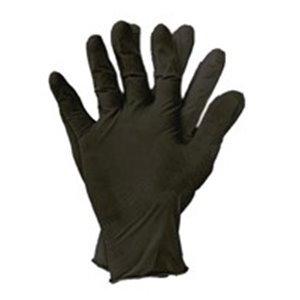 PROFITOOL 0XREK022/XL - Protective gloves, 100 pcs, disposable, gloves, nitrile, colour: black, size: 10/XL, powder-free