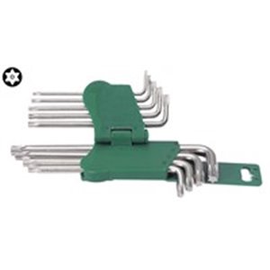 HANS 16753-29TH - Set of key wrenches 9 pcs, profile: TORX TAMPER, socket TORX/E-TORX size: T10H, T15H, T20H, T25H, T27H, T30H, 