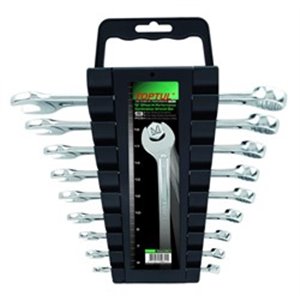 TOPTUL GAAC0901 - Set of combination wrenches 9 pcs, 6; 7; 8; 10; 12; 13; 14; 17; 19, packaging: plastic holder
