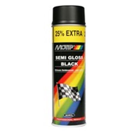 MOTIP 004001 - Färg (0,5 l) svart, akryl, halvmatt, appliceringstyp: spray
