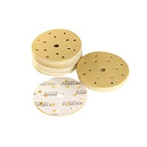 PROFIRS 0RS801-P120 - Sandpaper, disc, P120, diameter: 150mm, colour: brown, for manual polishing, 100pcs, number of holes: 15