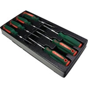 HANS TT-18 - Insert tray with tools for trolley, TORX screwdriver(s), 7pcs, insert tray size: 190x380mm,