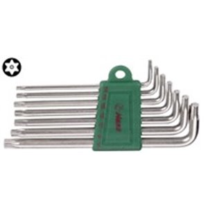 HANS 16754-7TH - Set of key wrenches 7 pcs, profile: TORX TAMPER, socket TORX/E-TORX size: T10H, T15H, T20H, T25H, T27H, T30H, T