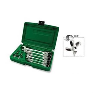 TOPTUL GAAI1003 - Set of combination wrenches 10 pcs, 8; 10; 12; 13; 17; 19, packaging: plastic suitcase