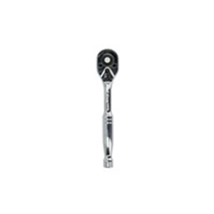 HANS 2120PQ - Ratchet handle, 1/4 inch (6,3 mm), number of teeth: 24, length: 125 mm (short), type: reversible, with quick relea