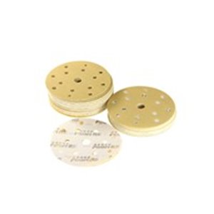 PROFIRS 0RS801-P180 - Sandpaper, disc, P180, diameter: 150mm, colour: brown, for manual polishing, 100pcs, number of holes: 15
